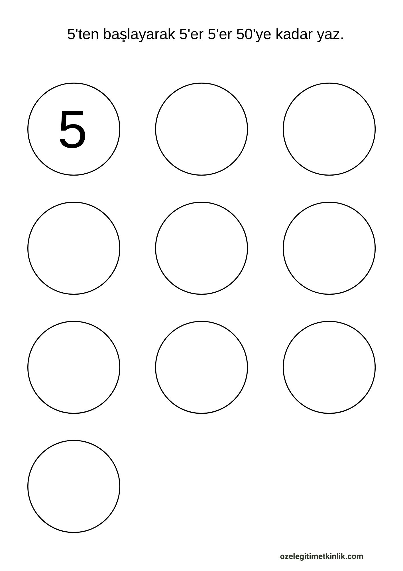 5’er Ritmik Sayma