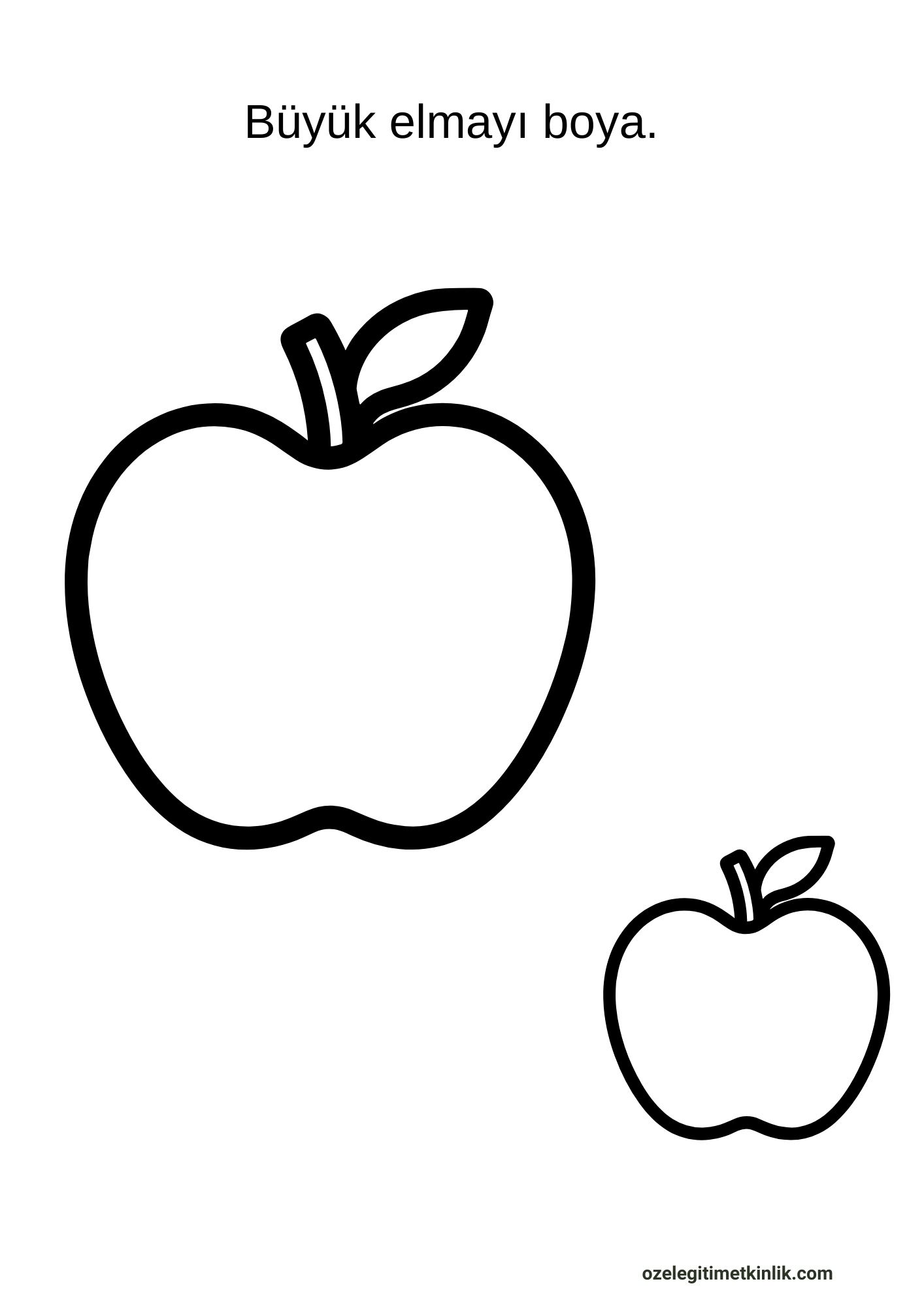 Büyük Küçük Kavramı Boyama