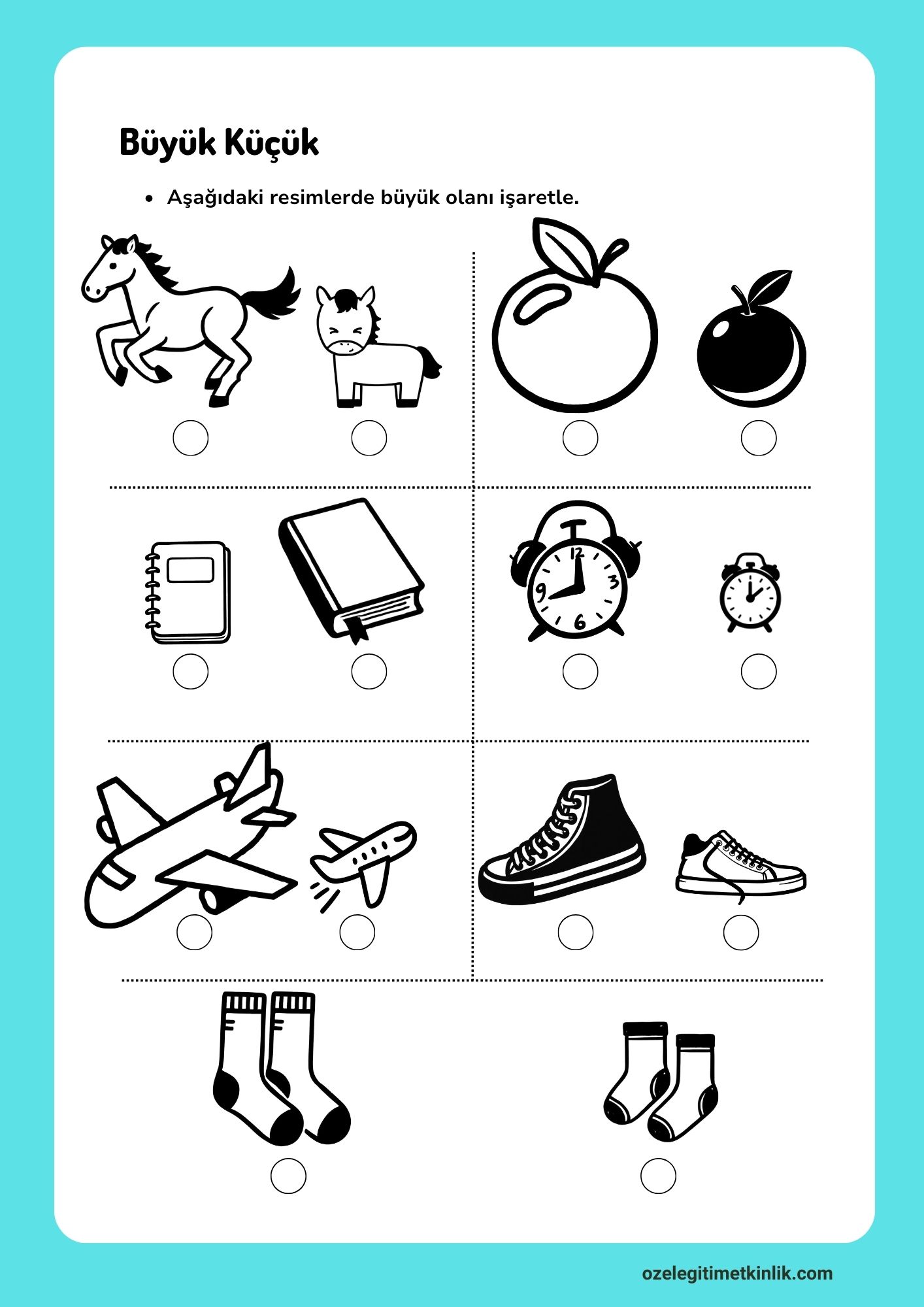 Büyük Küçük Kavramı Özel Eğitim