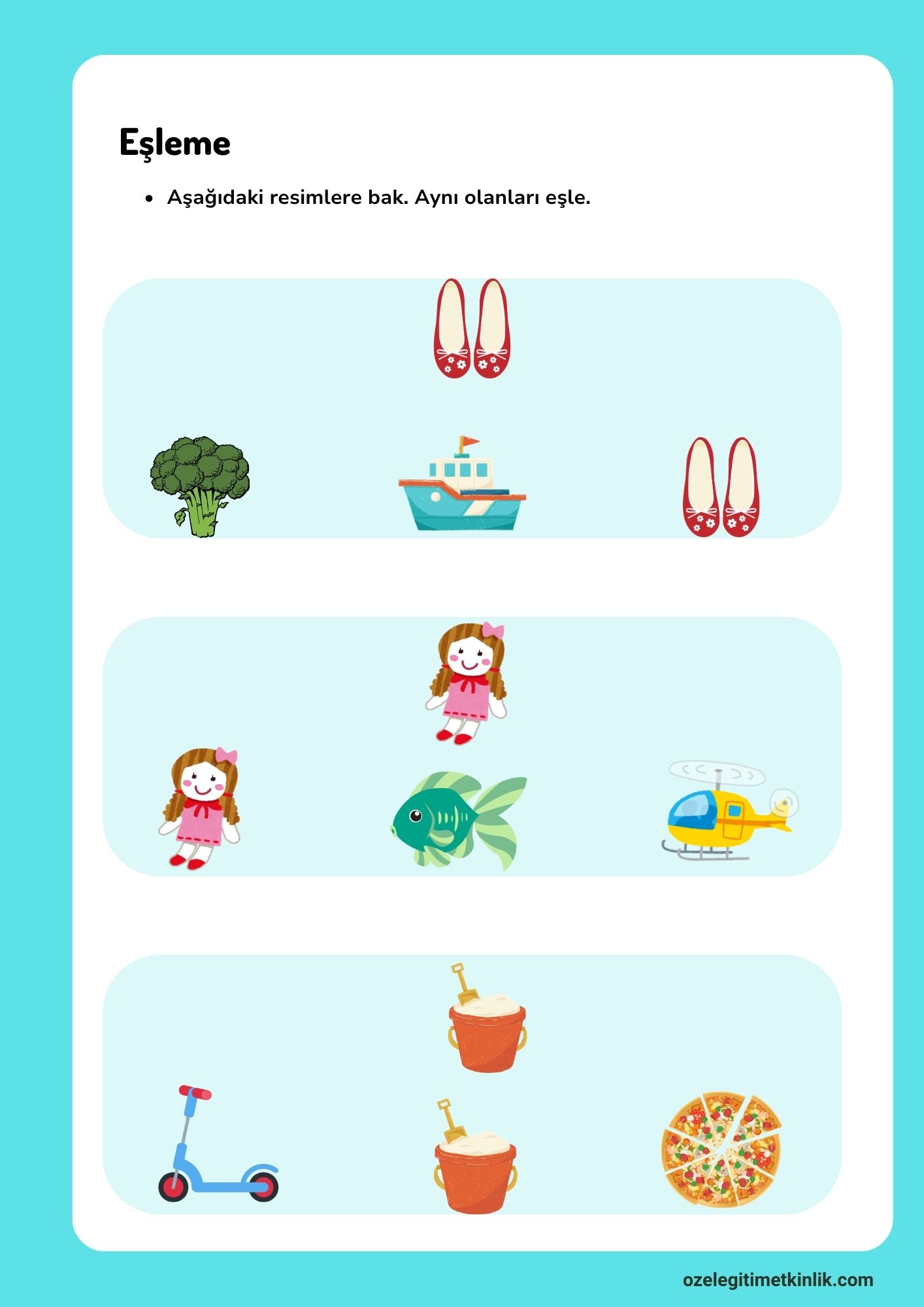 Eşleme Etkinlikleri Özel Eğitim