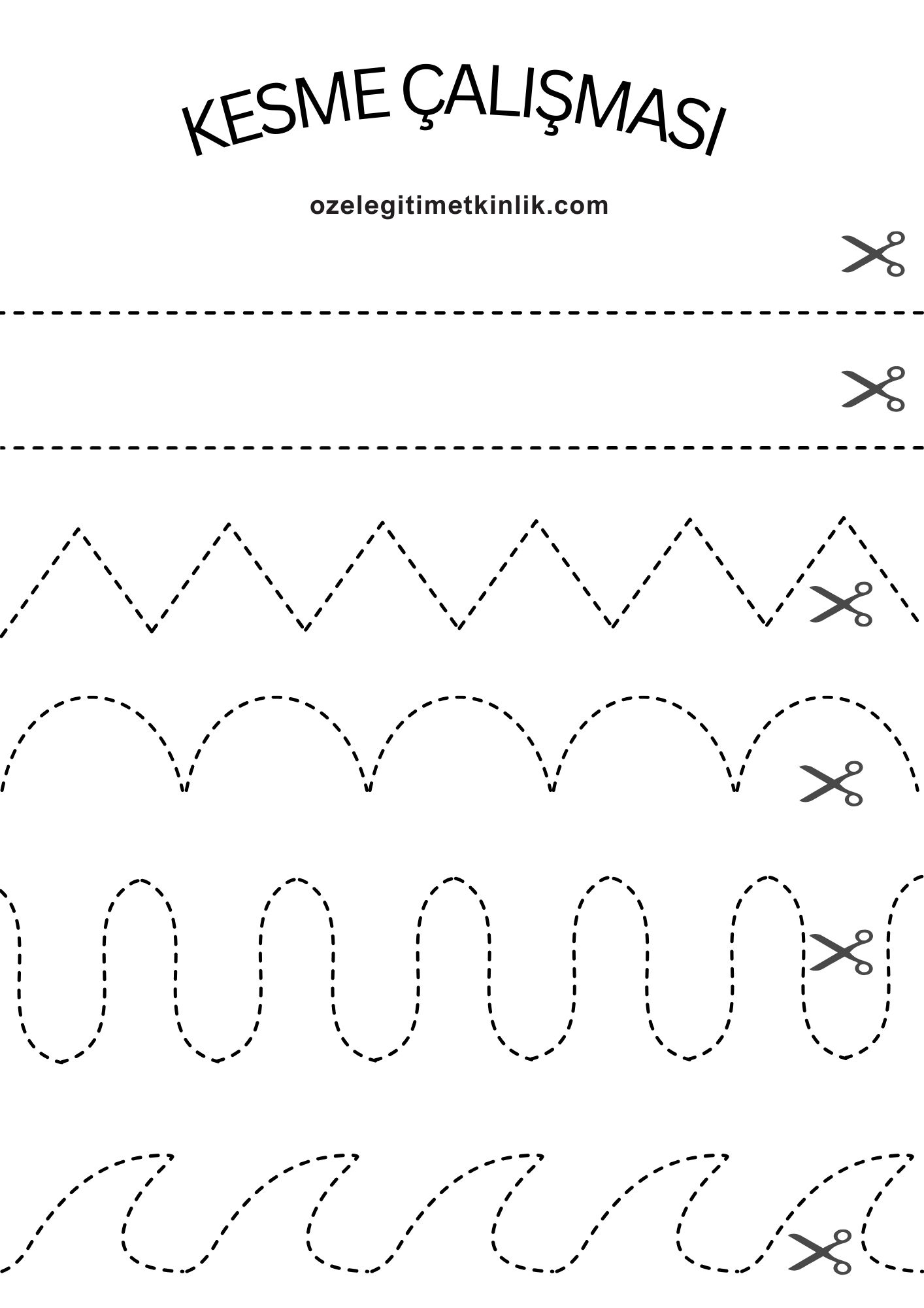 Makas Kesme Çalışmaları Özel Eğitim Etkinlikleri