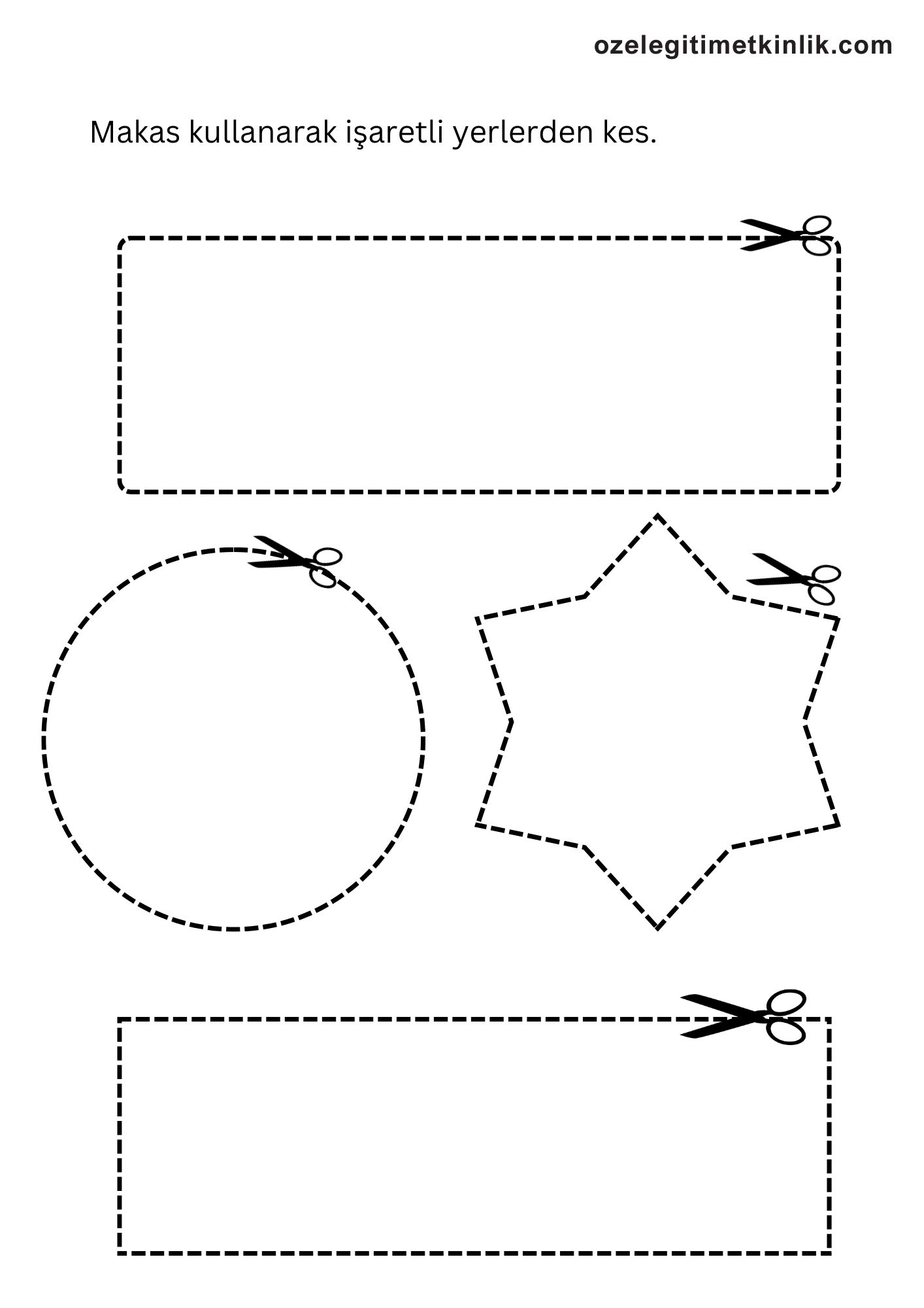 Makas Kesme Etkinlikleri Okul Öncesi