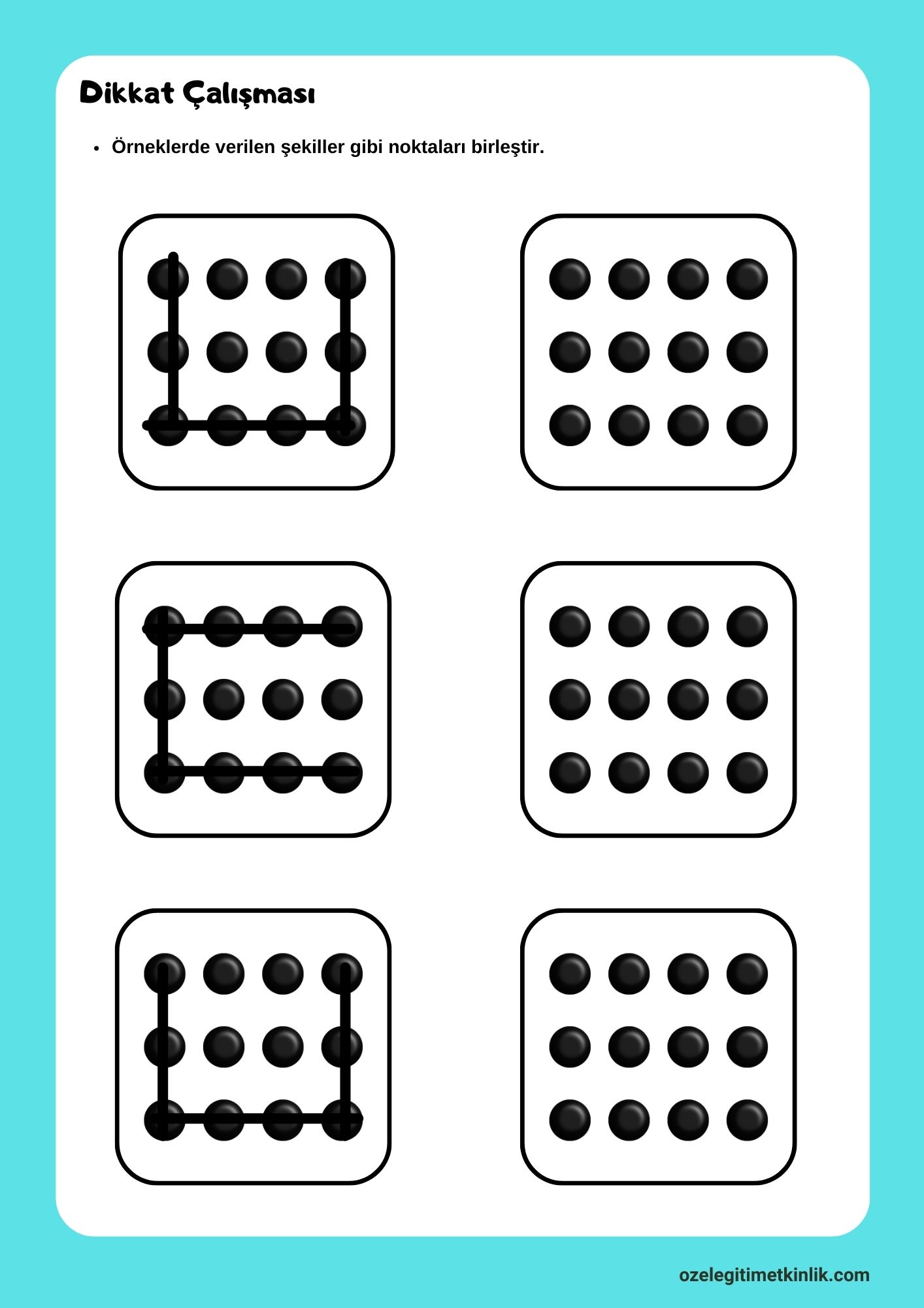 Otizm ve Özel Gereksinimli Öğrenciler İçin Dikkat Etkinlikleri