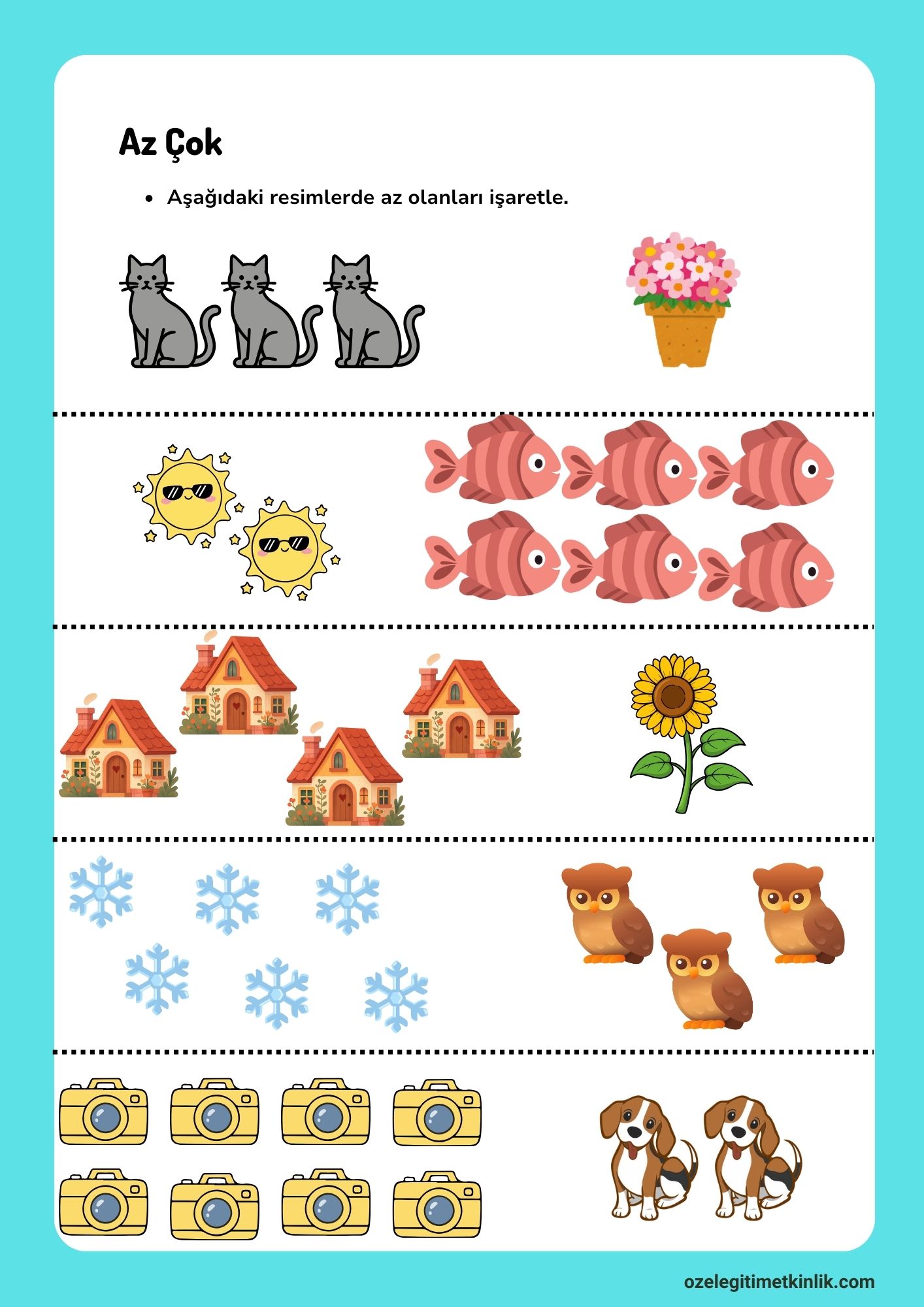 Okul Öncesi Az Çok Kavramı Etkinlikleri