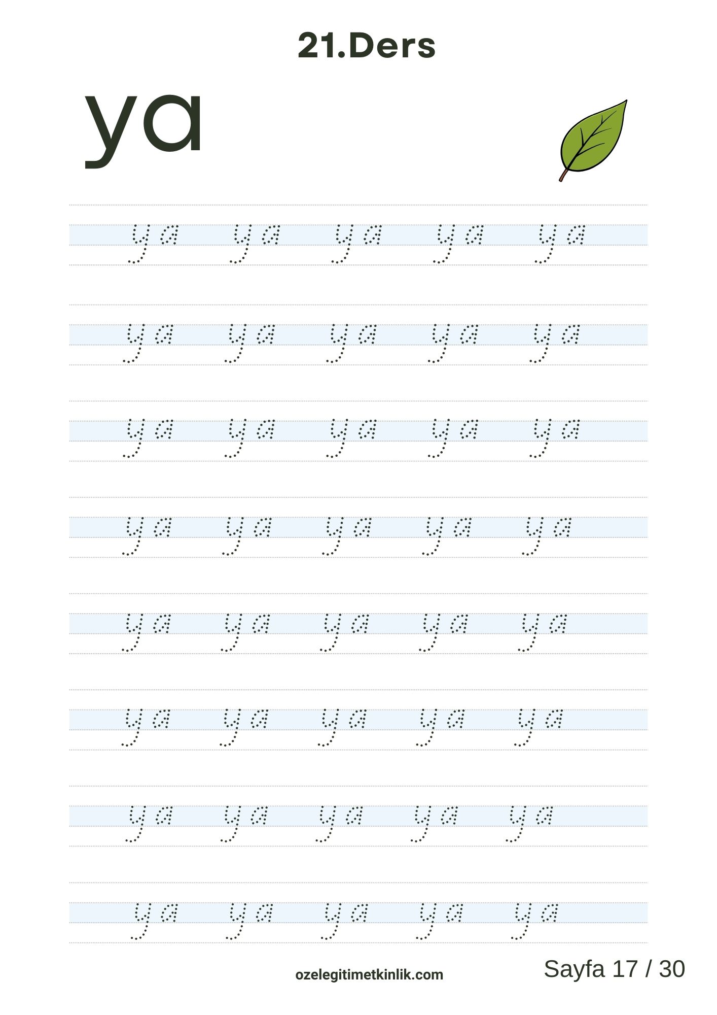 ya Hecesi Basara Yöntemi Çalışma Kağıdı