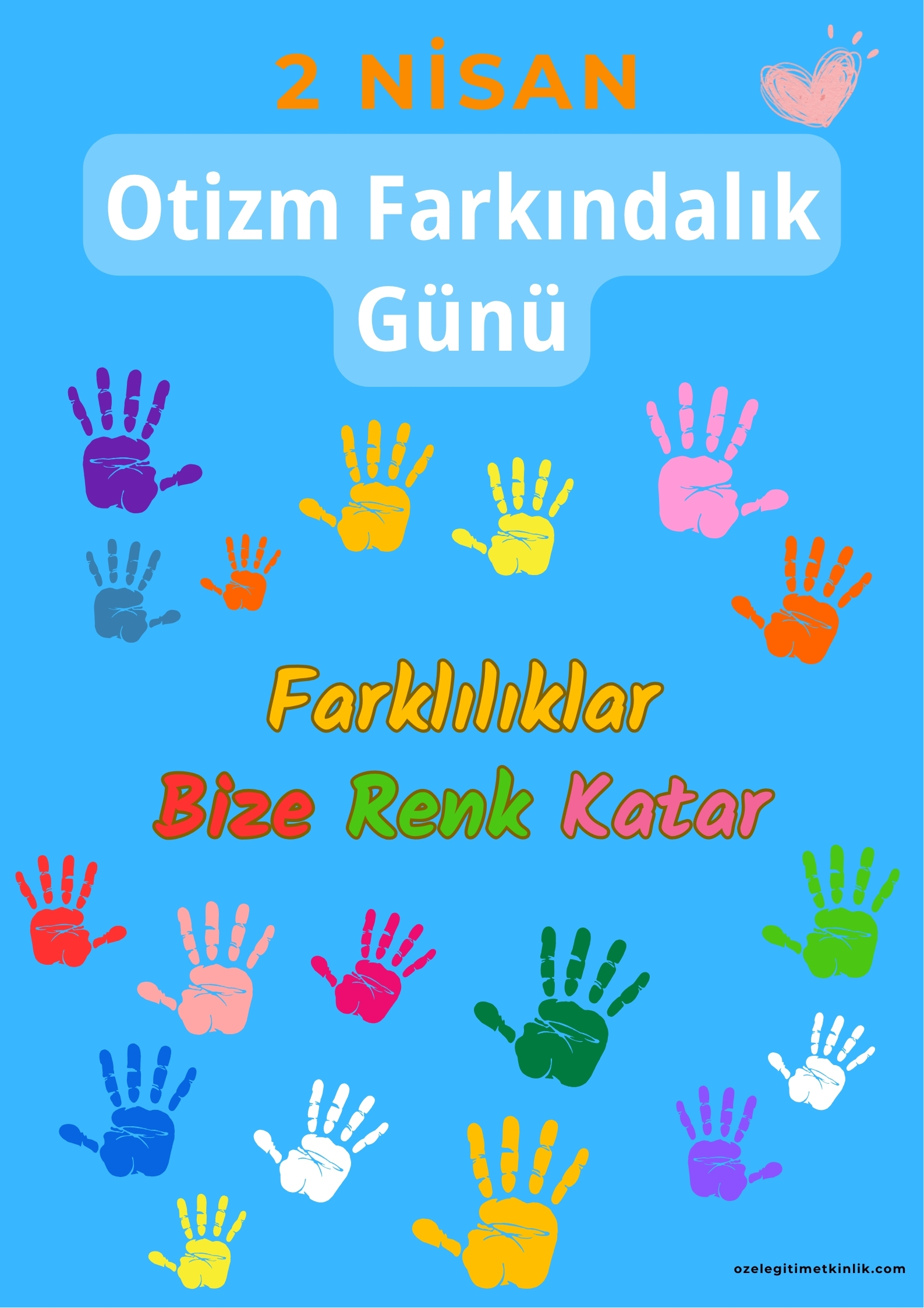 2 Nisan Otizm Farkındalık Günü Pano/Poster Çalışmaları