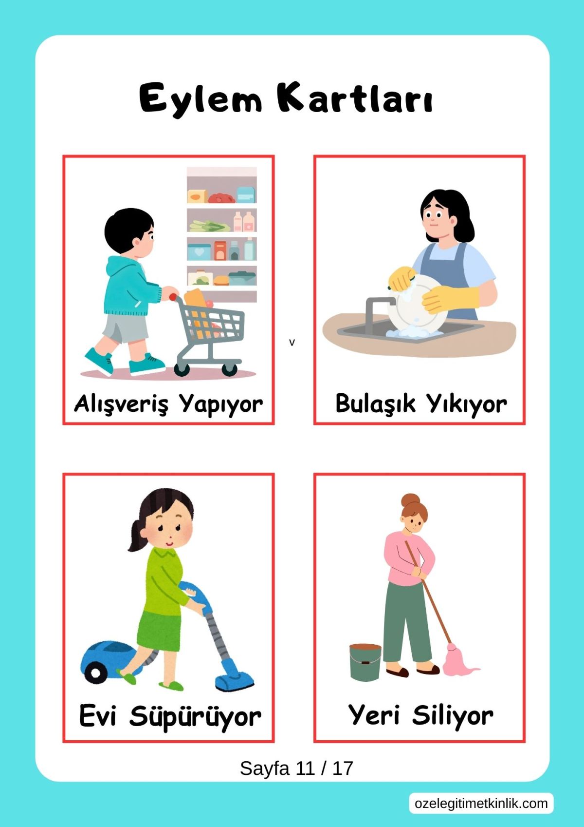 Dil Gelişimini Destekleyen Eylem Kartları Etkinliği