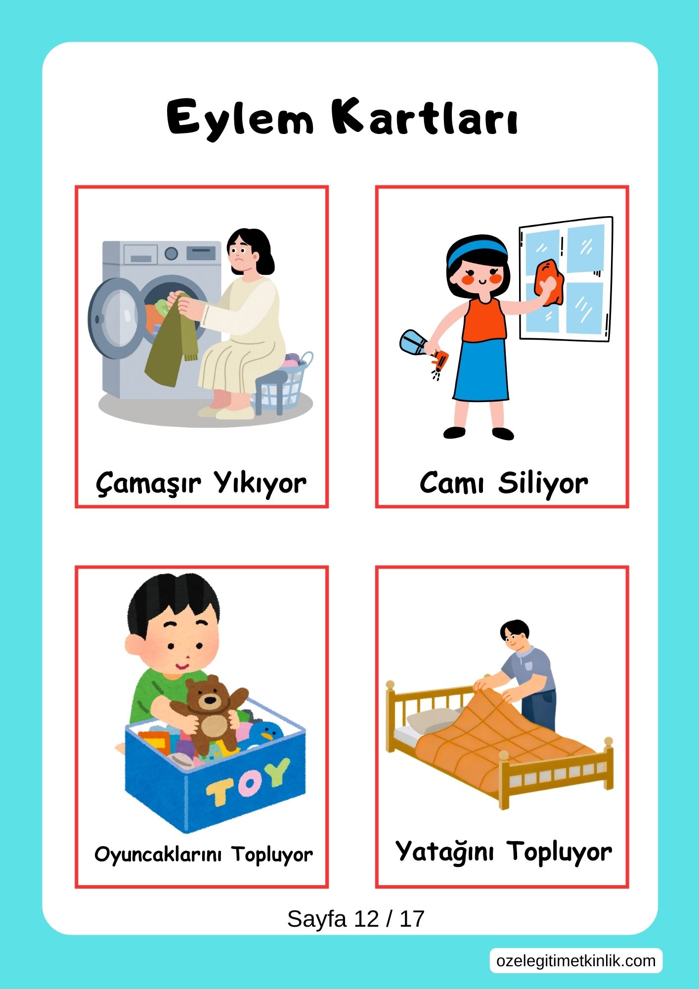 Fiil Öğretimi Etkinliği: Eylem Kartları ile Konuşma Çalışması