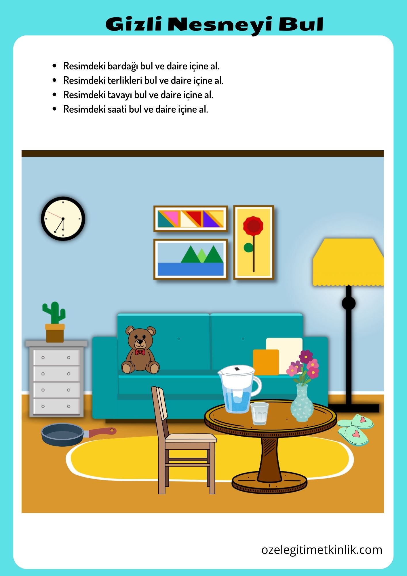 Özel Eğitim İçin Gizli Nesne Bul Etkinliği PDF