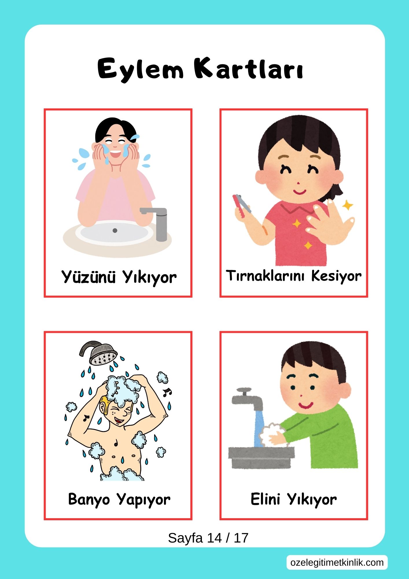 Okul Öncesi ve Özel Eğitim İçin Eylem Kartları