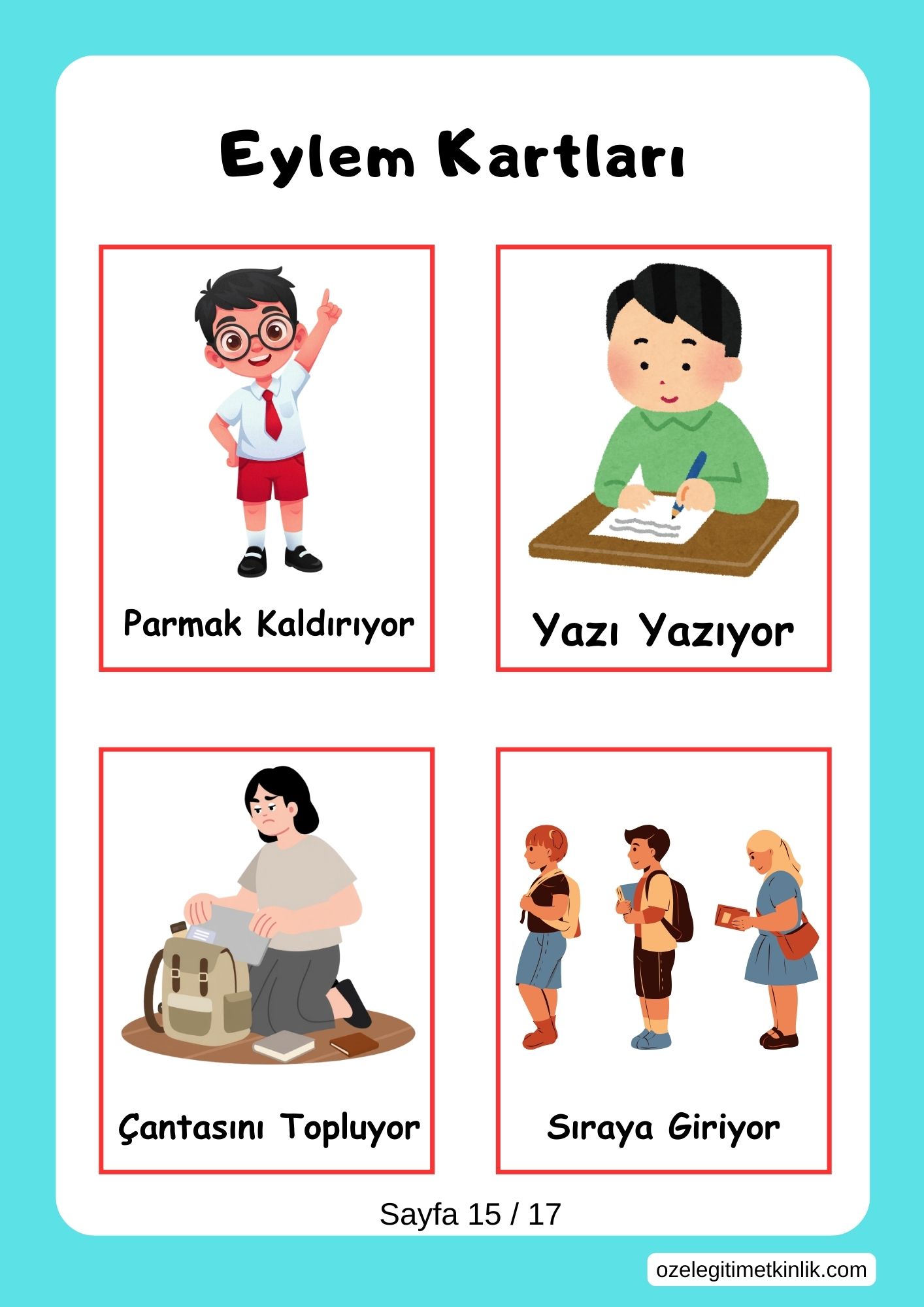 Özel Eğitim Eylem Kartları