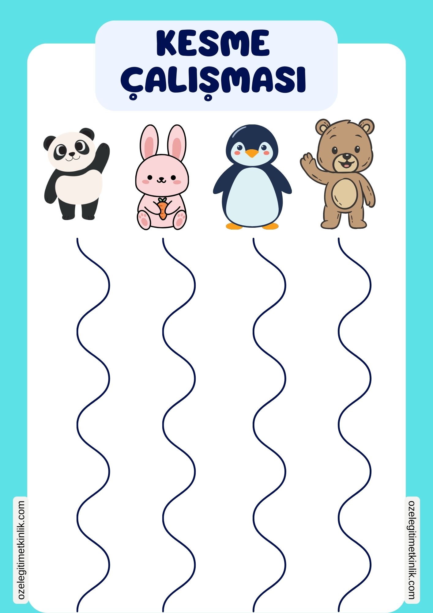 Özel Eğitim İçin Makas Kesme Becerisi Etkinlikleri