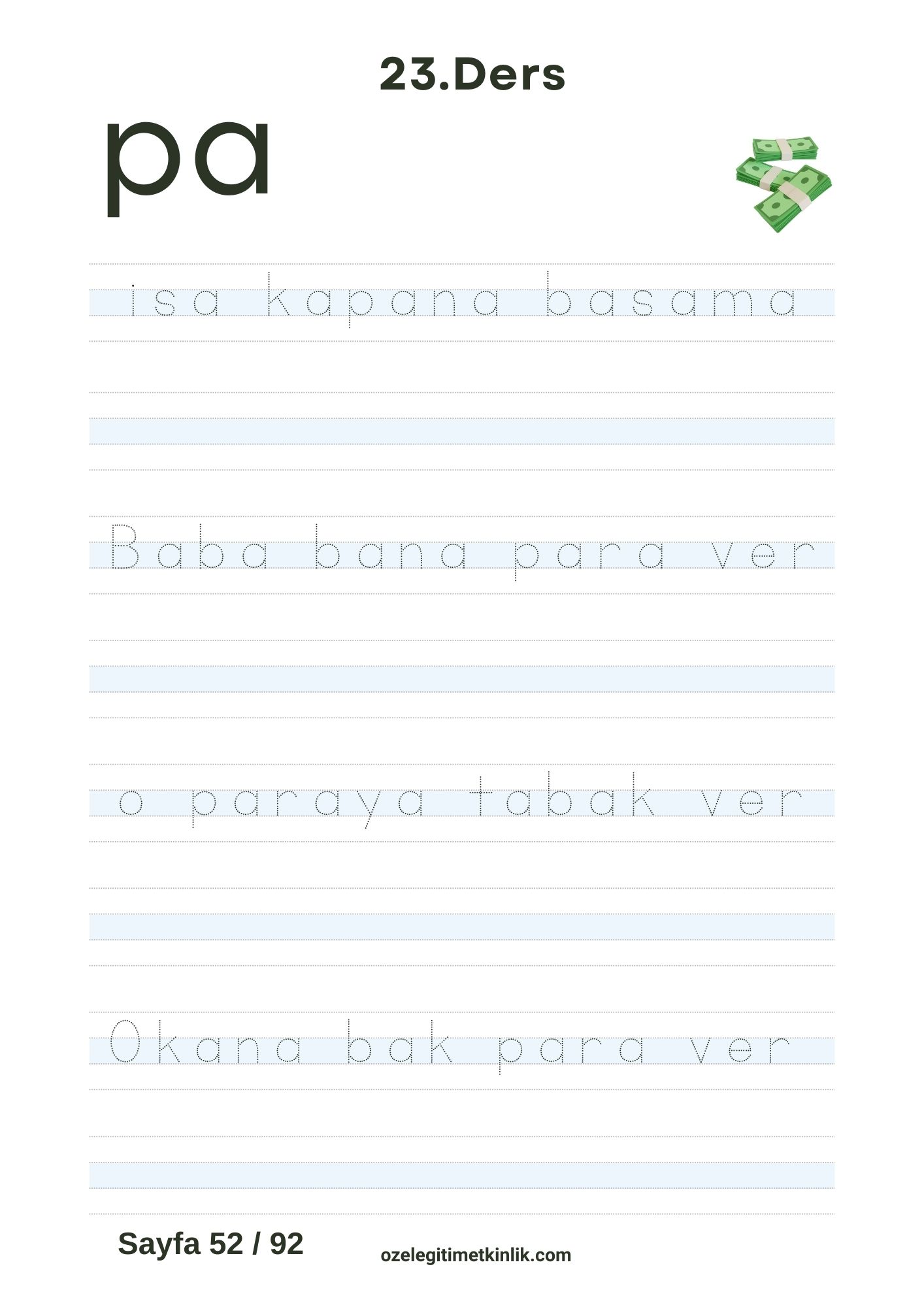 basara yöntemi pa hece çalışması cümle yazma pdf