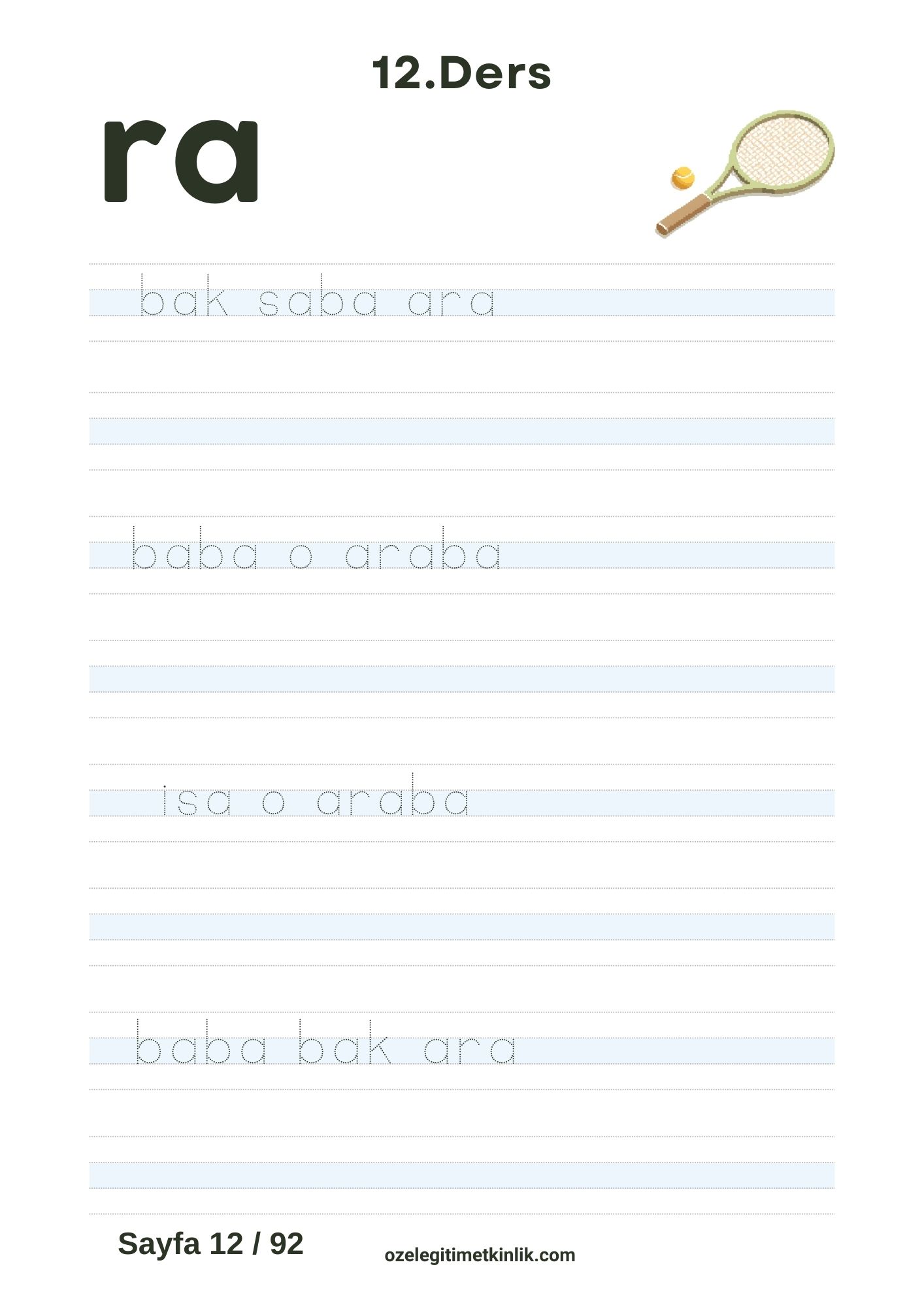 ra Hecesi Cümle Yazma Sayfası Basara Metodu Pdf/indir