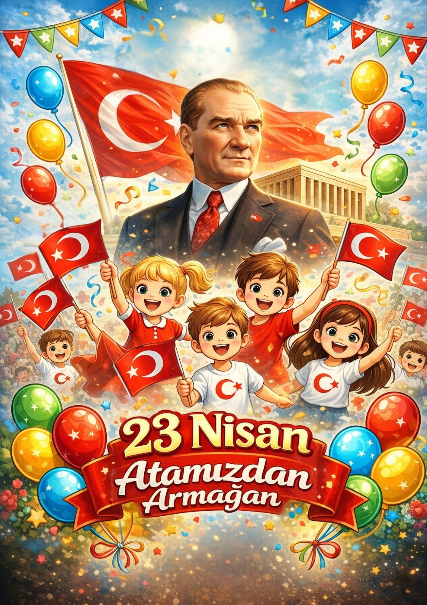 23 Nisan Çocuk Bayramı Pano/Poster Sayfaları Etkinlikleri (pdf/indir)