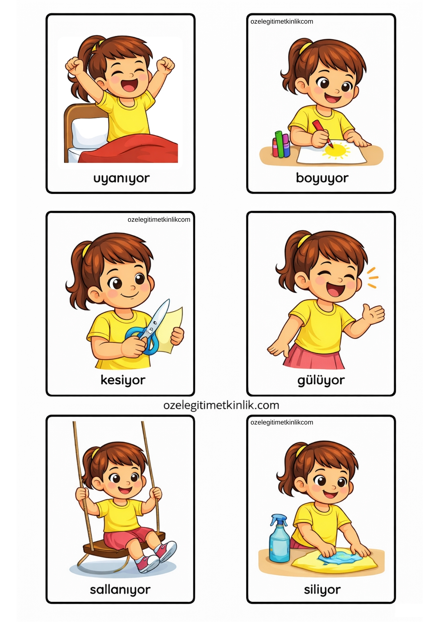 Konuşma Kartları Özel Eğitim Materyalleri