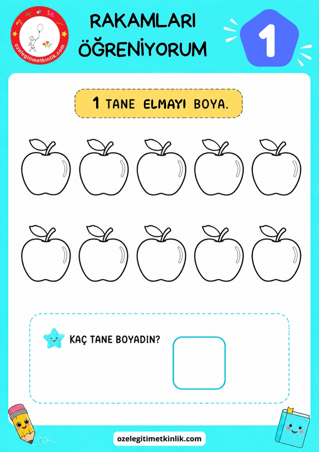 1 Rakamını Öğreniyorum