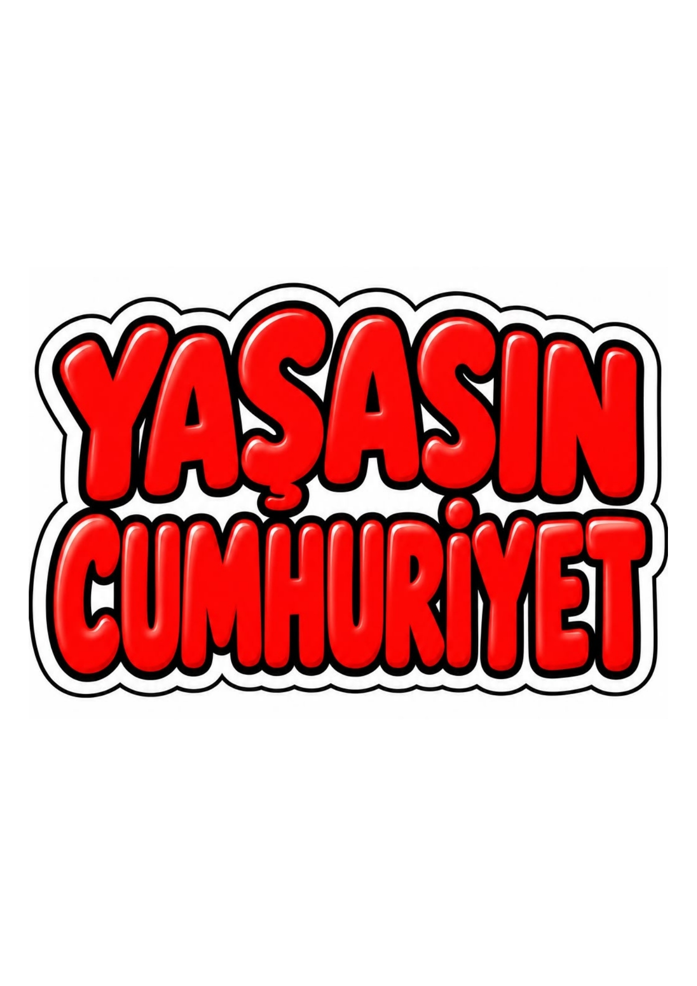 Yaşasın Cumhuriyet Pano Yazısı (Büyük Boy)